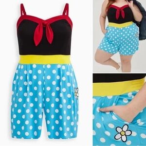 Torrid Disney Minnie Romper‎ Size 3X Plus Size polka dot